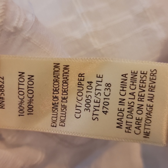 Max Studio White Button Down Shirt Relaxed Fit, short sleeve. NWT - Picture 7 of 8